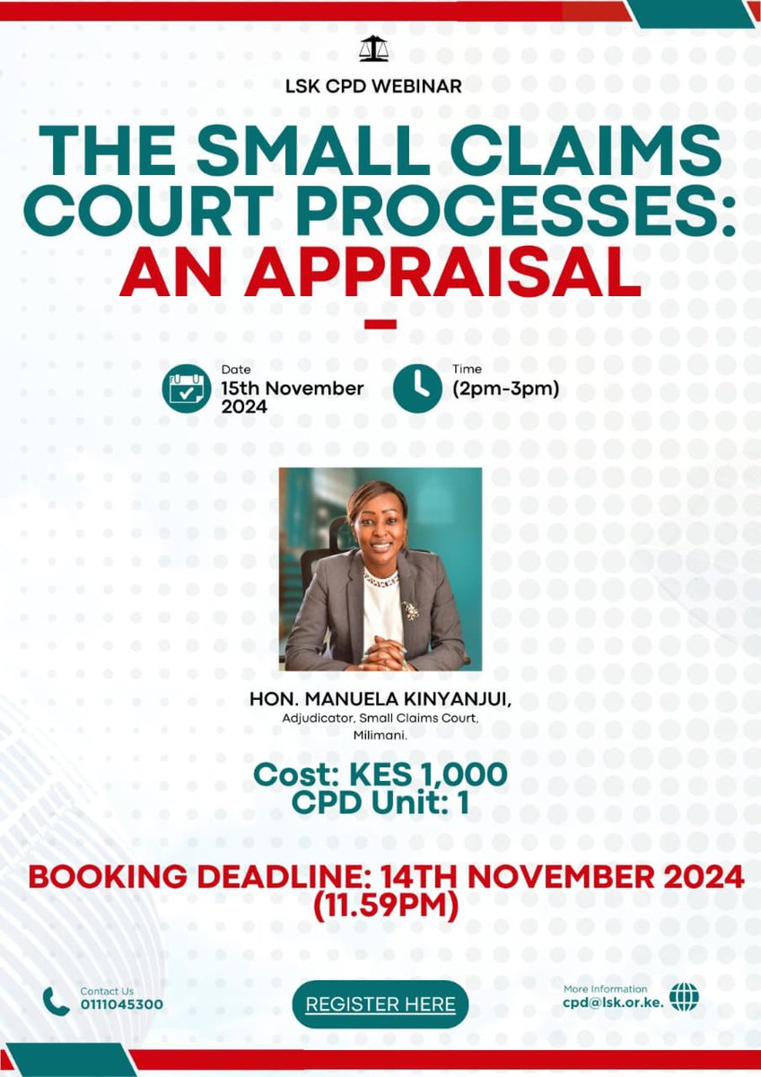 LawSocietyofKe's tweet photo. #LSKCPDEvents #November
 To register please click here, https://t.co/HarvKEThYt https://t.co/cbpg9mA2XG