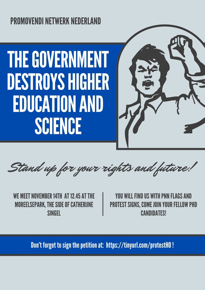📢 Join us next week in Utrecht to protest massive budget cuts in higher education and science! These cuts threaten quality education and innovation. Let’s make our voices heard, our future depends on it! 🎓✊ #SaveOurEducation #InvestInScience #UtrechtProtest
