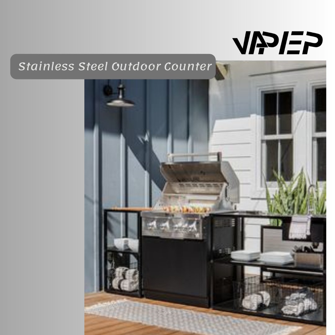 variertech's tweet image. Upgrade your outdoor space with the sleek, durable charm of stainless steel countertops! 🌞 Perfect for all-weather use, easy to clean, and a stylish touch to any outdoor kitchen. Who else loves the modern look? 🍔✨ #OutdoorLiving #StainlessSteel #BackyardSetup #HomeImprovement