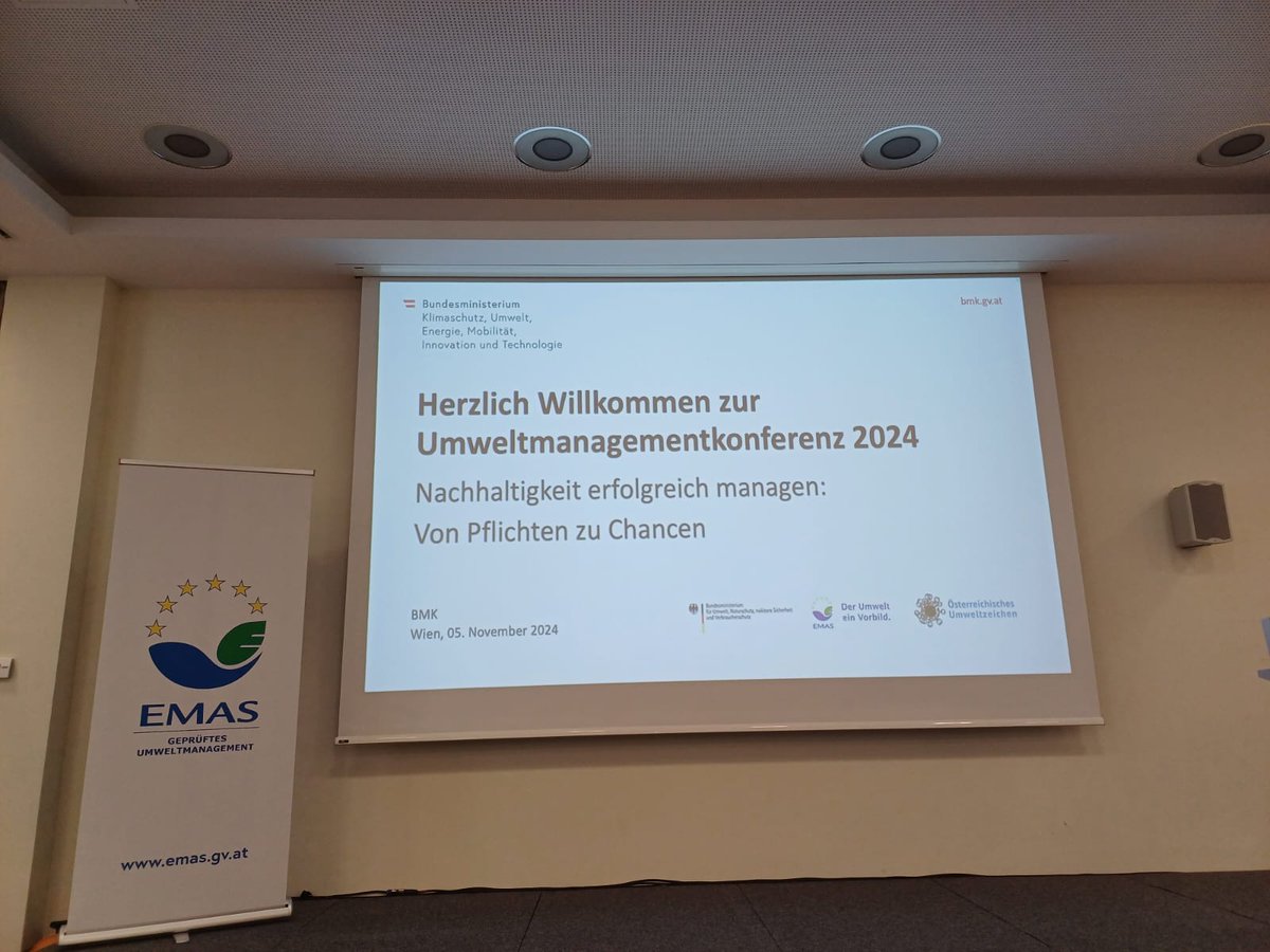 Heute findet die #Umweltmanagementkonferenz in #Wien statt. Die Themen #Sorgfaltspflichten und die Rolle von #emas dabei stehen im Mittelpunkt, Und dass Buchhalter jetzt die Welt retten wissen wir spätestens seit den #ESRS <a href="/EMAS_Germany/">EMAS Deutschland</a> <a href="/EU_ENV/">EU Environment</a> <a href="/clubemas/">Club EMAS</a>