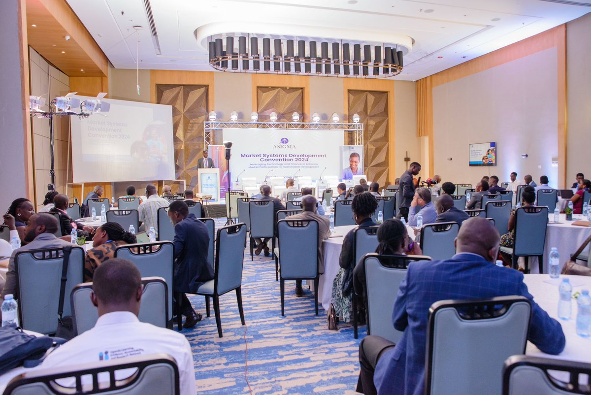 AsigmaGroup's tweet photo. HAPPENING NOW: The Market Systems Development Convention 2024, at Four Points Hotel Kampala, where we are bringing together industry leaders, policymakers and development practitioners to discuss #technology and #finance as essential drivers of inclusive economic growth. https://t.co/dE3IRCxe9I