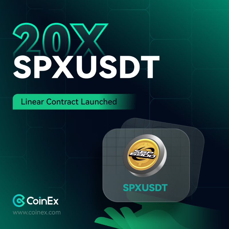 coinexcom's tweet photo. 📢 New Linear Contract - $SPX / $USDT

📅 Listing Date: Nov 5, 2024 at 10:00 UTC
⚖️ Markets: #SPX / #USDT
✅ Supported Leverage: 1-20x
📲 Learn more about @spx6900
🔗 Announcement: https://t.co/QJNT2XawAg
📈 Trade here: https://t.co/HcWMKgkxNB