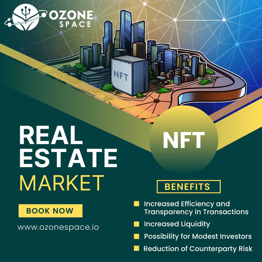 OzoneSpace's tweet photo. Real Estate industry has undergone a total makeover as a result of the use of blockchain technology. Easier for people to own digitally, giving access to those who were previously shut out owing to a lack of resources and masking problems like a lack of transparency and trust. https://t.co/mNwZTsSqwa