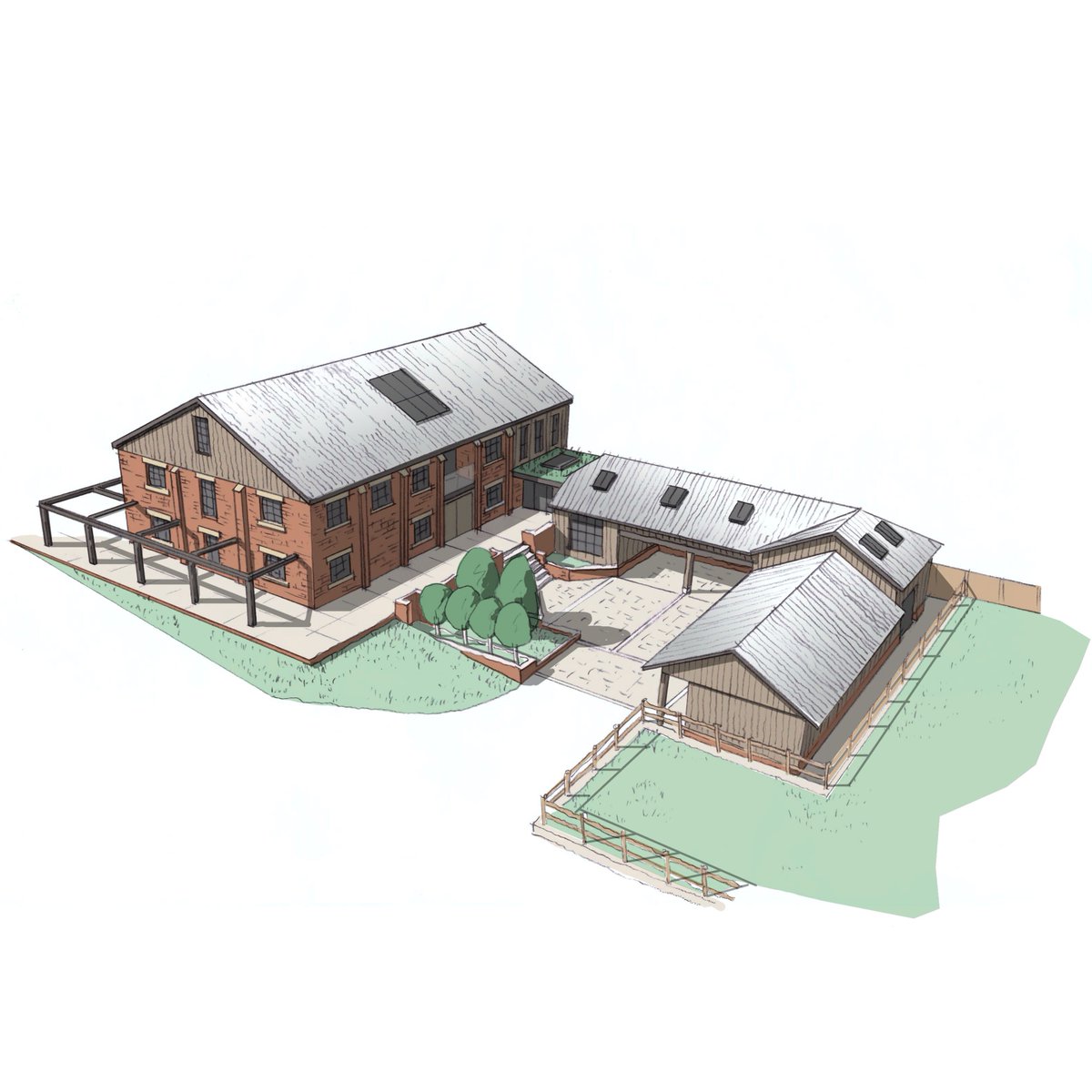 studio_hudson_'s tweet photo. Planning Permission has been granted for a Courtyard style residential Annex and Stable Block to a previously converted Hop Barn, near Bough Beech in Kent. 
See our website for more information on the practice and our other projects: https://t.co/ixw9EYmEkN https://t.co/7OKpXHUYtj