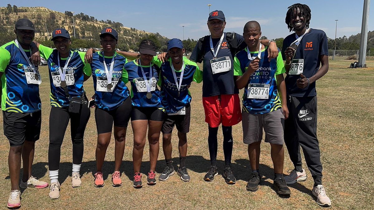 MpiloTech's tweet image. The #MpiloTech Running Club took to the streets of Soweto for the #AfricanBankSowetoMarathon and had an unforgettable experience!

Watch: youtu.be/8ecAoglWYP8

Join us as we continue to drive #wellnessintech space, run, challenge ourselves, and create lasting memories.