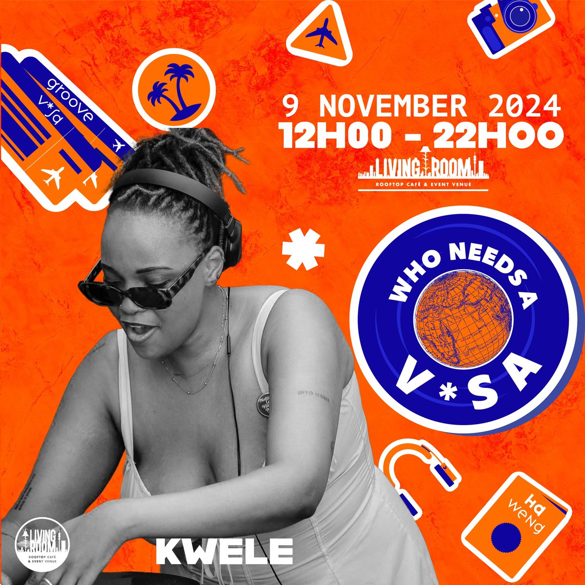 Our first DJ for Who Needs A V*sa is <a href="/Tk_kwele/">KWELE</a>!🌴✈️

Hips will move, hands will clap and feet will samba as she flies us to Brazilia! You don’t want to hold back for this set, it’s time to GROOVE baby GROOVE!🇧🇷
