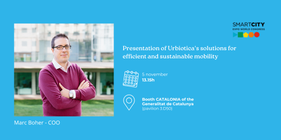 Today, our COO Marc Boher, will be giving a talk at #SmartCityExpo, presenting Urbiotica’s solutions for smart cities.
🕒 13:15h
📍 CATALONIA stand (Hall 3:D50)
Don’t miss it!
#SmartCities #UrbanInnovation