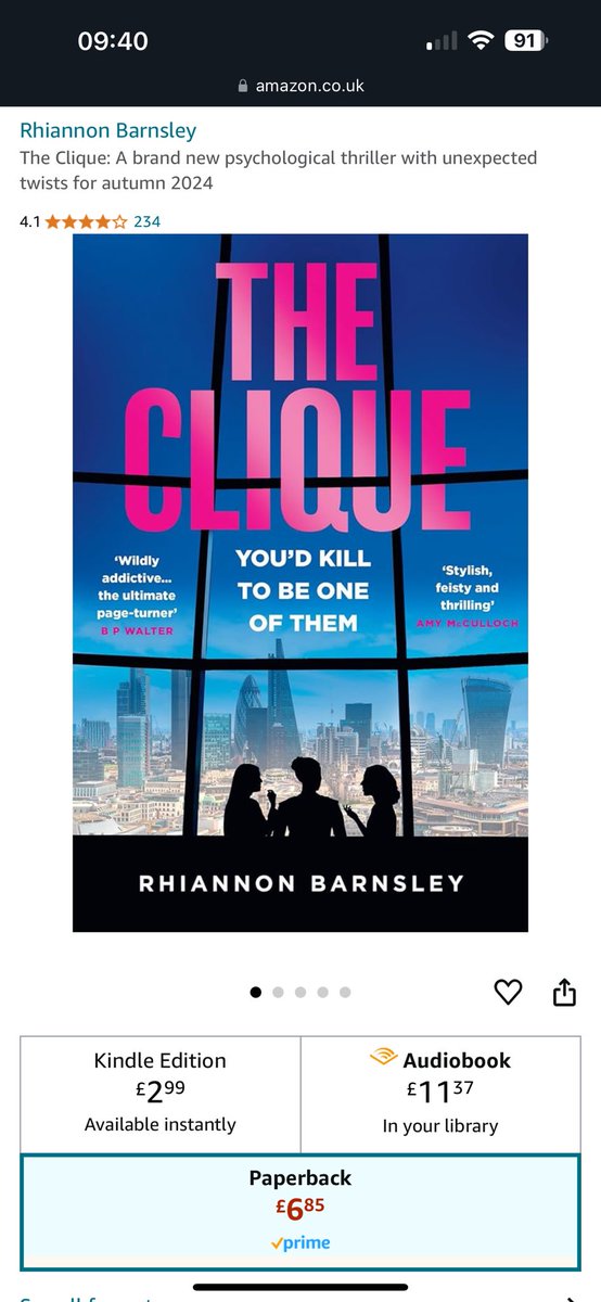The paperback edition of my debut thriller is on a limited time deal at £6.85! 

amazon.co.uk/gp/aw/d/000864…