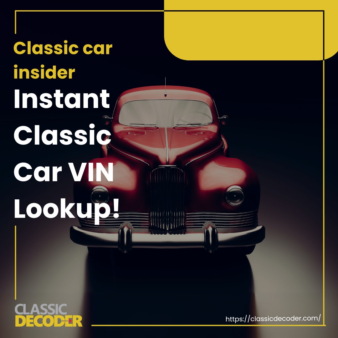 ClassicDecoder's tweet image. 🔍 Finding the Perfect Solution Hub for Classic Car Data 🔍
Forget about traditional data sources like DMV, Carfax, or AutoCheck—when it comes to classic cars, the tools they offer fall short.
#ClassicDecoder #ClassicCars #VINDecoder #VintageCar #AutomotiveHistory