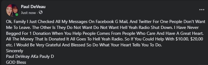 Hell Yeah Radio Needs Some Help Please Read And Share 
paypal.com/paypalme/LetsH…