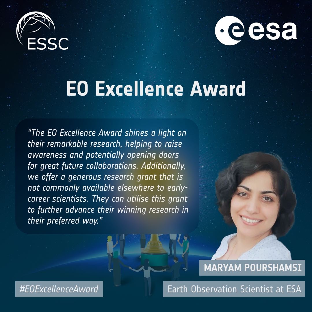 AZO space.i (@azo_space) on Twitter photo This quote by <a href="/MarPourshamsi/">Maryam Pourshamsi</a> captures the vision behind the #EOExcellenceAward: it's more than an award—it's a chance to support the next generation of impactful scientists.
Early-career scientists, don't miss out👉eoxcellence.com
<a href="/ESA_EO/">ESA Earth Observation</a> <a href="/esa/">European Space Agency</a> <a href="/kryosat/">Mark Drinkwater</a> #EarthObservation This quote by <a href="/MarPourshamsi/">Maryam Pourshamsi</a> captures the vision behind the #EOExcellenceAward: it's more than an award—it's a chance to support the next generation of impactful scientists.
Early-career scientists, don't miss out👉eoxcellence.com
<a href="/ESA_EO/">ESA Earth Observation</a> <a href="/esa/">European Space Agency</a> <a href="/kryosat/">Mark Drinkwater</a> #EarthObservation