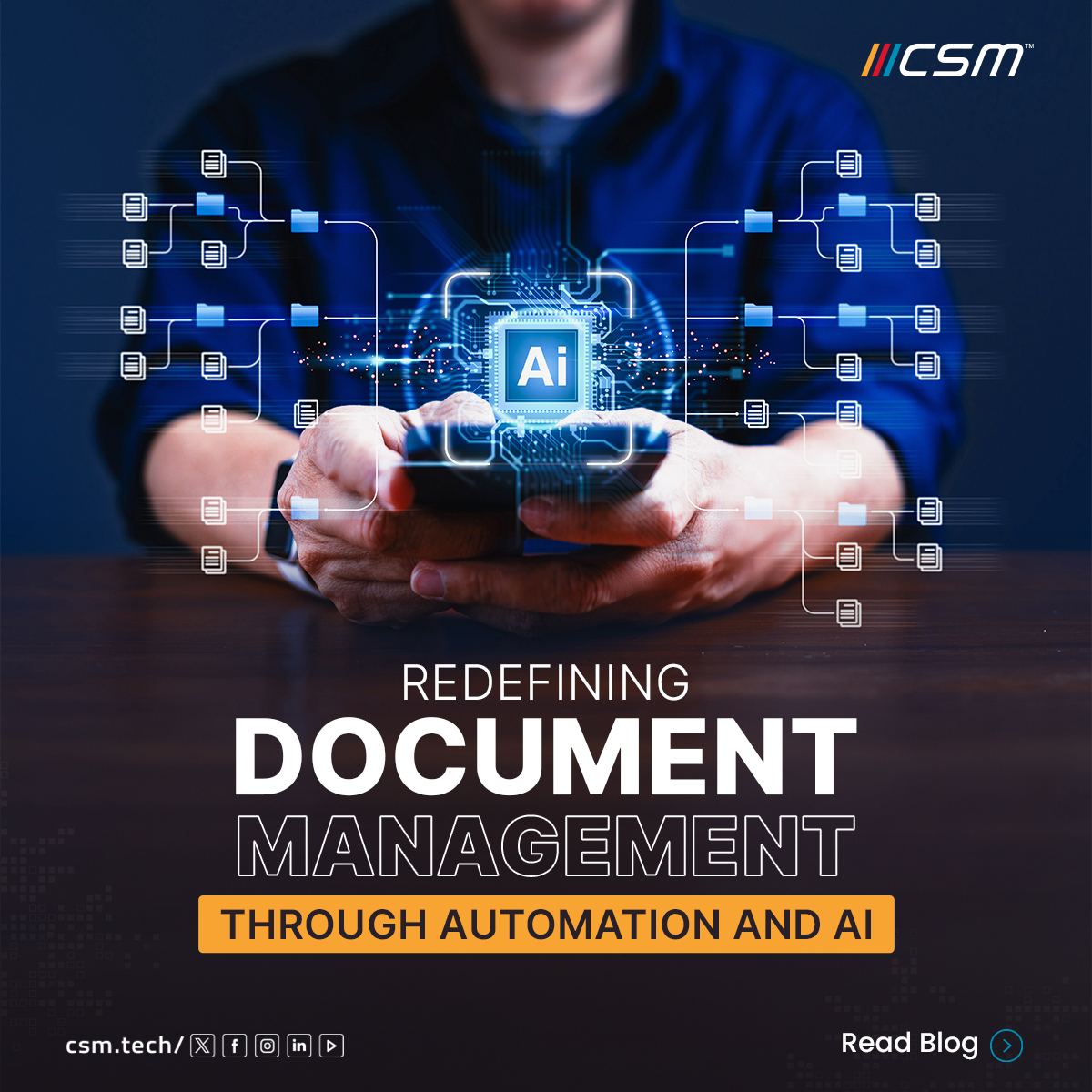 CSMTechnologies's tweet image. Traditional Document Management System are costly and space-consuming; AI is the solution.  

👉Read Blog: bit.ly/3NUqwta 

#CSMTech #DocumentManagementSystem #DigitalTransformation #SmartDocumentStorage #IntelligentDMS