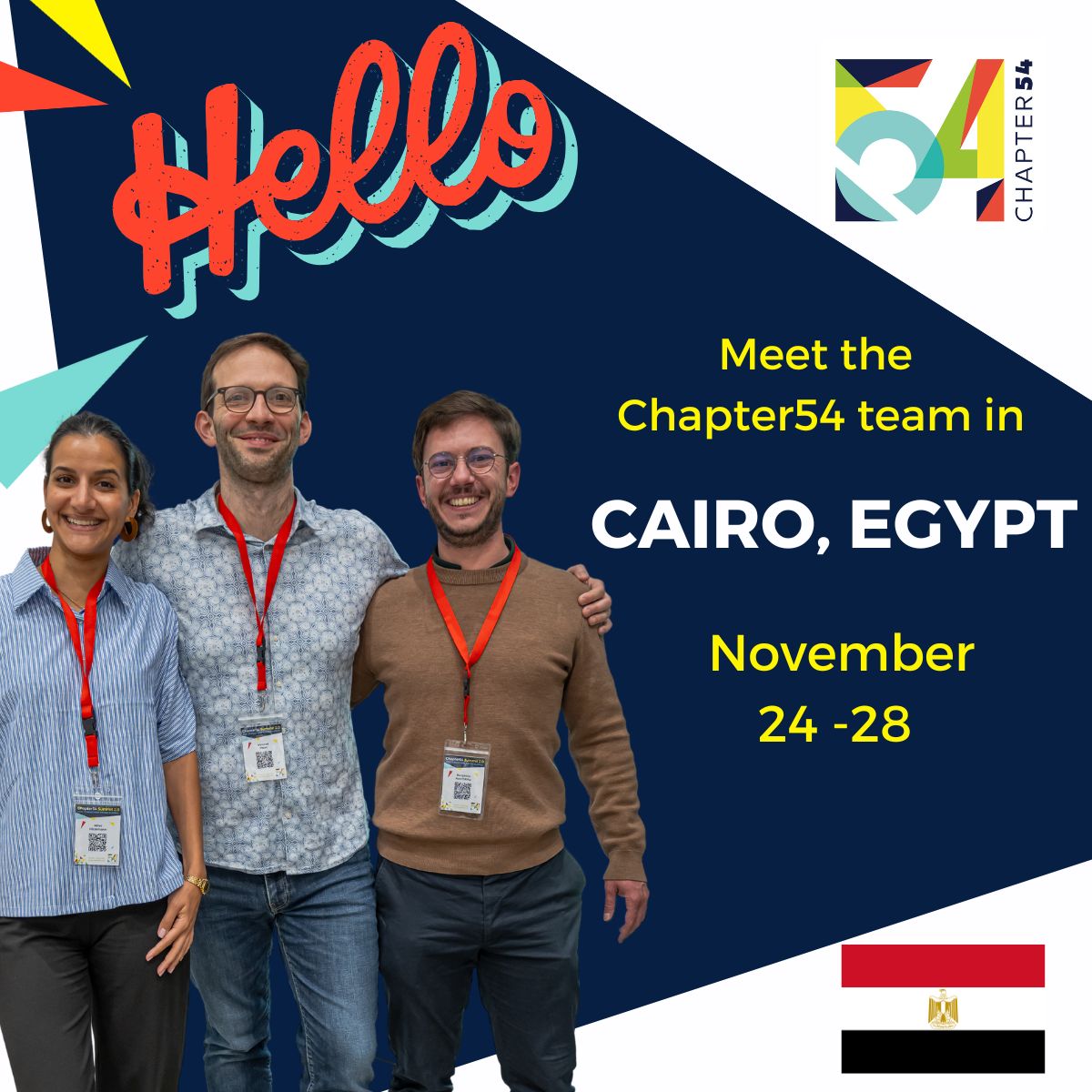 Chapter54 (@_chapter54) on Twitter photo Meet the Chapter54 team in Cairo from Nov 24-28!🇪🇬
<a href="/VincentPrevi/">Vincent Previ</a>, Mirja & Ben are excited to connect with the SportTech, PropTech & Construction sectors. Let’s bridge Europe and Africa’s tech ecosystems!
Reach out to connect or learn how we can support your expansion in Africa!🌍 Meet the Chapter54 team in Cairo from Nov 24-28!🇪🇬
<a href="/VincentPrevi/">Vincent Previ</a>, Mirja & Ben are excited to connect with the SportTech, PropTech & Construction sectors. Let’s bridge Europe and Africa’s tech ecosystems!
Reach out to connect or learn how we can support your expansion in Africa!🌍