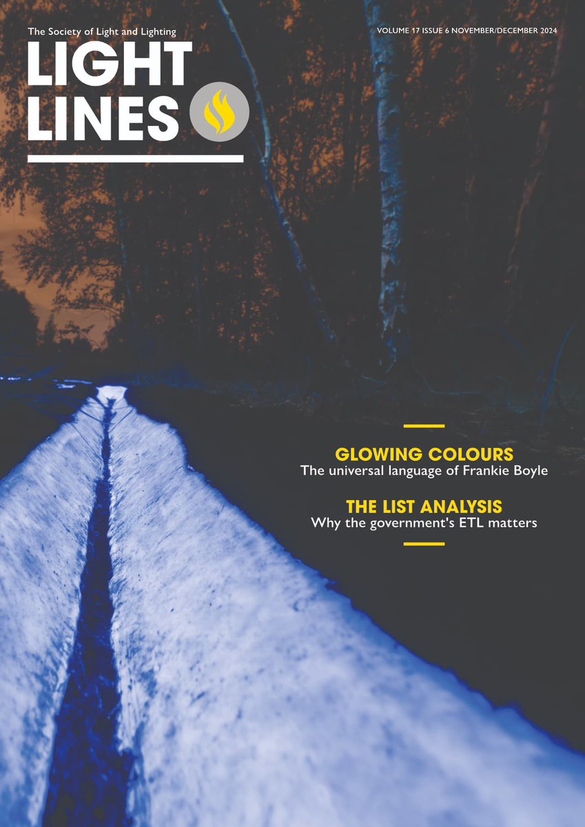 SLL100's tweet image. The Nov/Dec 2024 issue of SLL Light Lines is now available to read online. This issue includes articles from:  Frankie Boyle, Alan Tulla, Kit Cuttle, Tom Lock &amp;amp; Helen  cibse.org/get-involved/s…… #lightingmagazine 
#lightingknowledge 
#lightingeducation