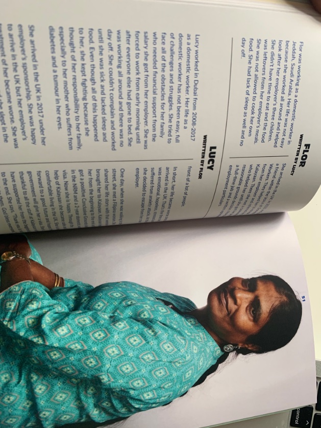 I just received a hard copy of <a href="/Kalayaan/">Kalayaan🧡</a> Campaigning Group’s zine, We Domestic Workers.

The workers share their stories and their campaign goals. 

It couldn’t be more powerful. 

You can browse it here kalayaan.org.uk/uncategorized/…