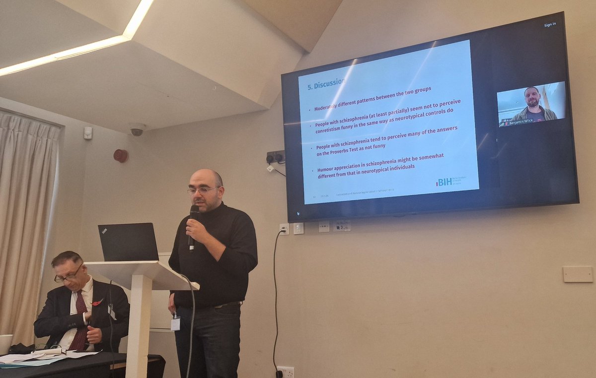 Humour interpretation through proverbs - research by  <a href="/Ivan_Nenchev/">Nenchev</a> and Dr Wilck (Berlin). 
Concretism can affect reception to jokes
#LAM24 
<a href="/BritishAcademy_/">The British Academy</a>