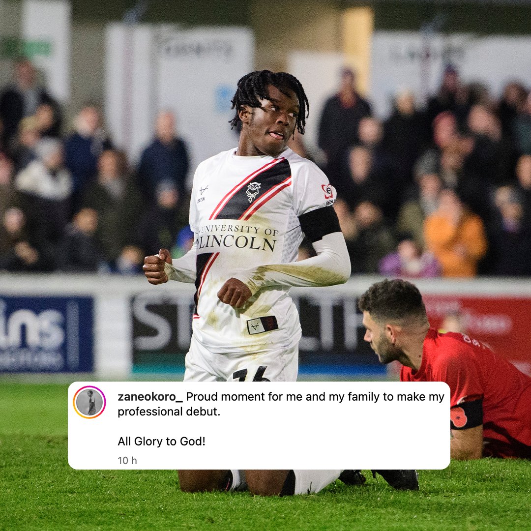 LincolnCity_FC's tweet photo. 🙏 A memorable night for young Zane.

#WeAreImps | #CHELIN https://t.co/6CrzCTERkm