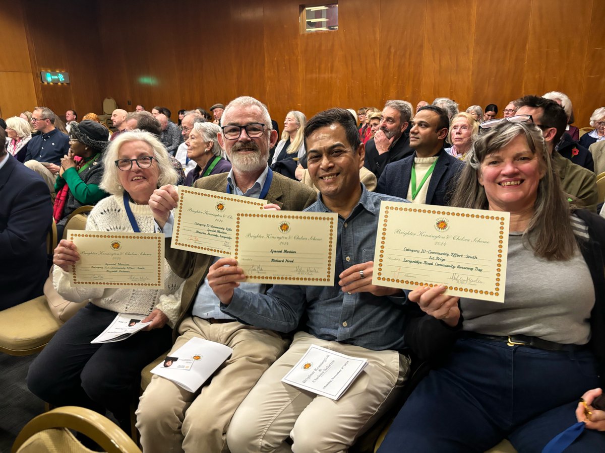 Congratulations to all the winners in the <a href="/BrighterKandC/">Brighter K and C</a> competition #EarlsCourt gardeners won in many categories Back Gardens, Window Boxes, Garden Squares, Street flowers amazing community awards Longridge Road Greening Day  All helping to make Earl's Court Greener - thank you.