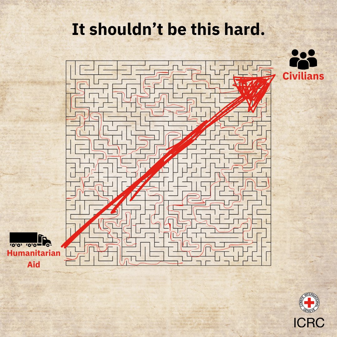 Humanitarian aid is crucial for civilians fleeing conflicts. It can be a matter of life and death. Parties to conflicts must facilitate its rapid, unimpeded passage and delivery.

Millions of people need humanitarian aid, without it, they won't even have the basics for survival.