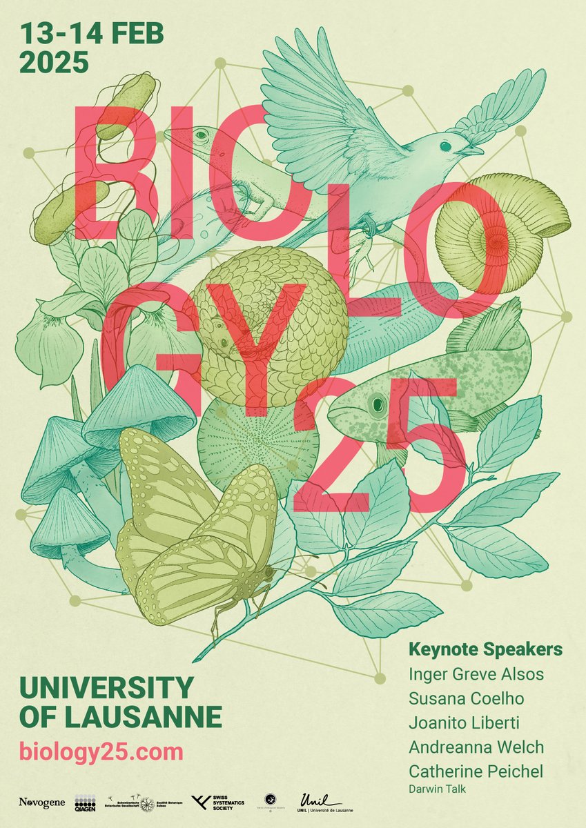 🚨 Deadline for abstract submission for #Biology25 is in 10 days!

Join us in Lausanne for the latest edition of Biology, the largest conference in ecology and evolution in Switzerland!

Register at biology25.ch