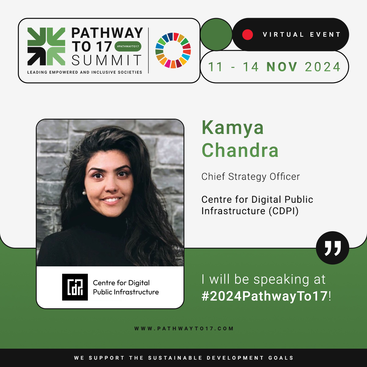Centre for Digital Public Infrastructure (@centrefordpi) on Twitter photo Our CSO <a href="/kamyachandra/">Kamya Chandra</a> will be moderating the panel "African Perspectives on DPI Infrastructure" at this year’s Pathway to 17 Summit, hosted by <a href="/DFIdotorg/">Digital Frontiers Institute</a>, on November 14.
Register now 👇
digitalfrontiersinstitute.org/recording/2024… Our CSO <a href="/kamyachandra/">Kamya Chandra</a> will be moderating the panel "African Perspectives on DPI Infrastructure" at this year’s Pathway to 17 Summit, hosted by <a href="/DFIdotorg/">Digital Frontiers Institute</a>, on November 14.
Register now 👇
digitalfrontiersinstitute.org/recording/2024…