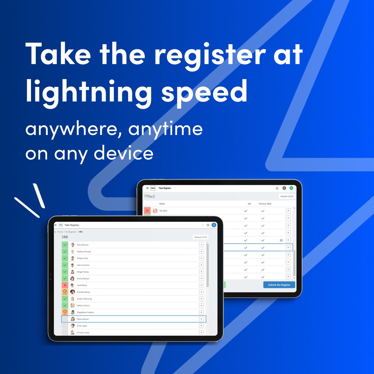 SIMS_ESS's tweet image. Discover SIMS Take Register, a core part of SIMS Next Gen

Designed with speed and ease in mind, Take Register simplifies attendance. Our focus is on freeing up valuable time so you can concentrate on what matters - teaching.

Explore SIMS Next Gen 👉 okt.to/I8SyU5