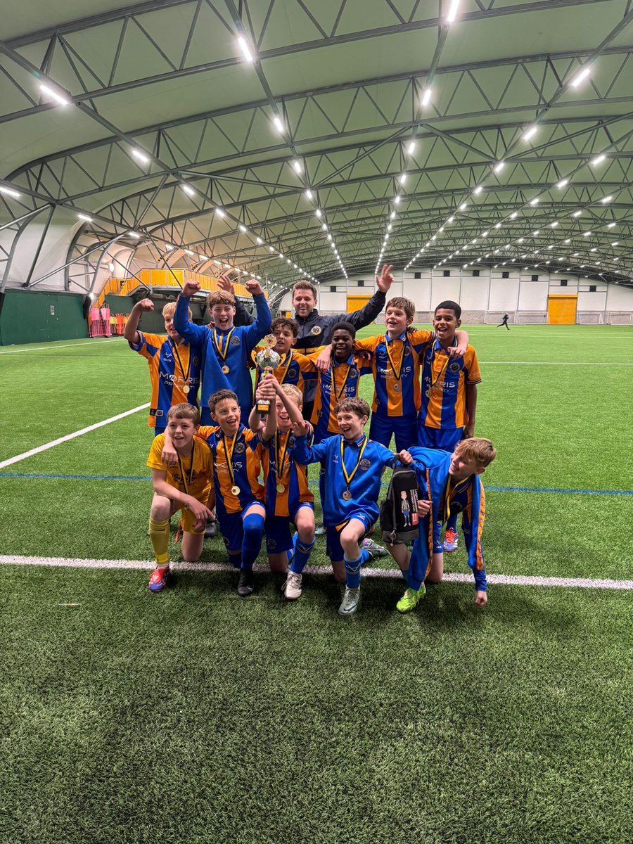 shrewsacademy's tweet photo. 🏆| Half-term saw our under-9s, 10s, 11s & 12s compete in the Wolves Cup - with all four sides reaching at least the semi-finals of their respective competitions!

Congratulations to our under-10s - who beat Liverpool - & under-12s - who beat Derby - on their trophies!

🔷🔶 #Salop