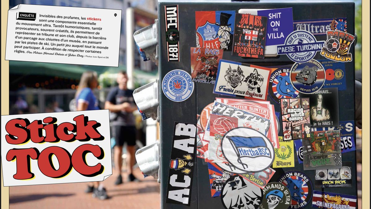 Fluxke's tweet photo. Soit vous n'y avez jamais fait attention, soit ils vous obsèdent chaque fois que vous sortez dans la rue. Ils sont partout. Absolument partout. Ce sont LES STICKS !
On vous parle de ce phénomène emblématique de la culture foot avec @AdrienHemard dans le nouveau numéro de @sofoot. https://t.co/cp7evLAKbT