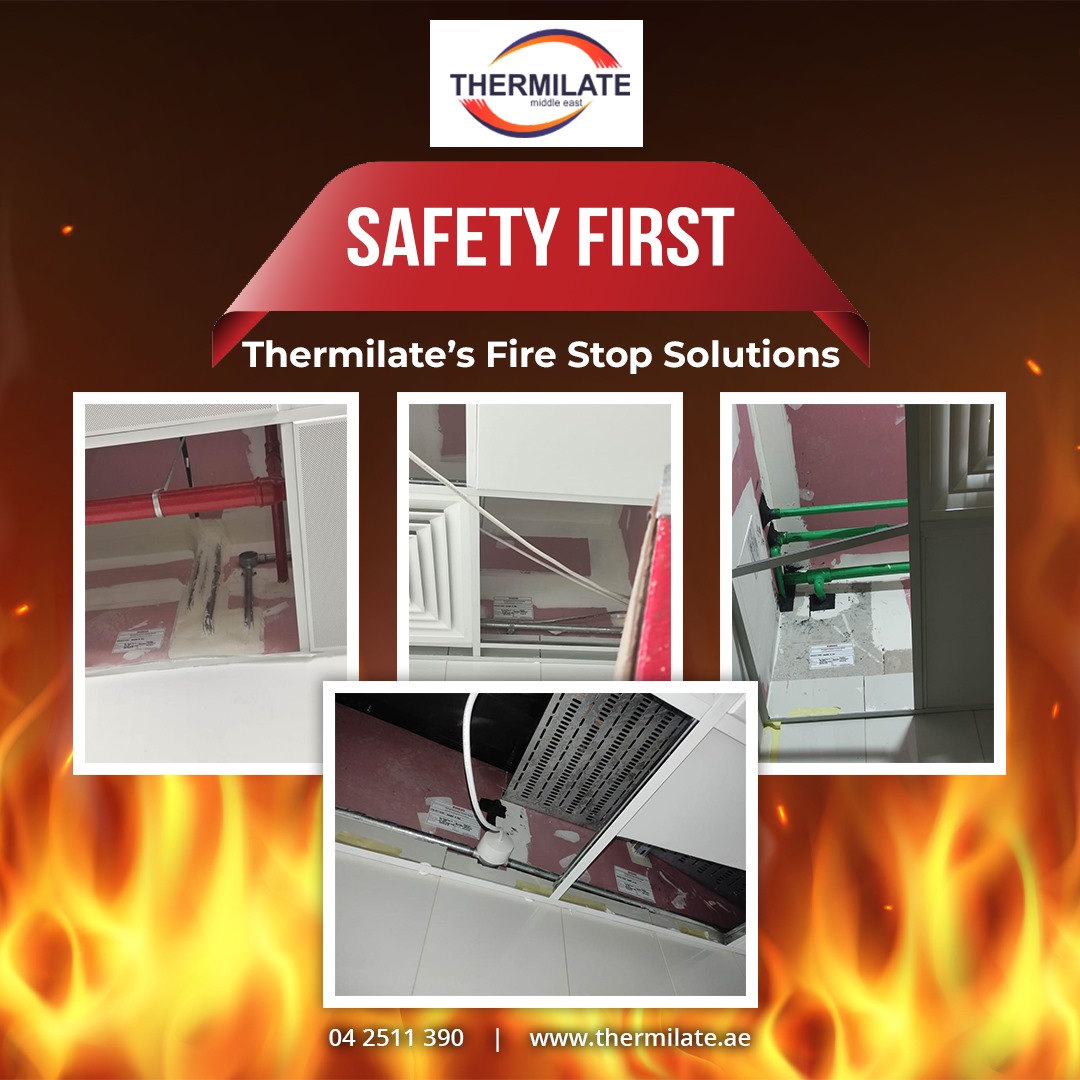 thermilate_me's tweet image. Protect your property, loved ones, and employees with Thermilate’s fire stop installation service by preventing the spread of fire and smoke, ensuring peace of mind in any emergency.

Visit: thermilate.ae 

#FireSafety #FireStopSolutions #BuildingProtection #SafetyFirst