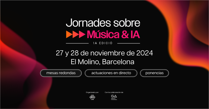 CIDAI (@cidai_eu) on Twitter photo ¡No te pierdas las Jornadas sobre Música & IA del <a href="/bcnmusiclab/">Bcnmusiclab</a>! Un evento que contará con expertos para debatir sobre los retos y oportunidades que la #IAgenerativa plantea para la industria musical.
+info 👉cutt.ly/DeGIqMkD
🗓️ 27 y 28 noviembre
📍El Molino de Barcelona ¡No te pierdas las Jornadas sobre Música & IA del <a href="/bcnmusiclab/">Bcnmusiclab</a>! Un evento que contará con expertos para debatir sobre los retos y oportunidades que la #IAgenerativa plantea para la industria musical.
+info 👉cutt.ly/DeGIqMkD
🗓️ 27 y 28 noviembre
📍El Molino de Barcelona