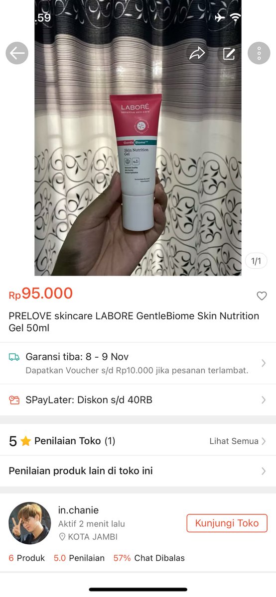 heiishohei's tweet photo. wts PRELOVED skincare LABORE GentleBiome Skin Nutrition Gel 50ml
baru di pake 2x, di jual karna tidak cocok
💰95k
📍jambi
#zonajajan #zonauang #wts #wtb #preloved #prelovedLABORE 

https://t.co/MCowMPCWHg https://t.co/8RyLQymbtW