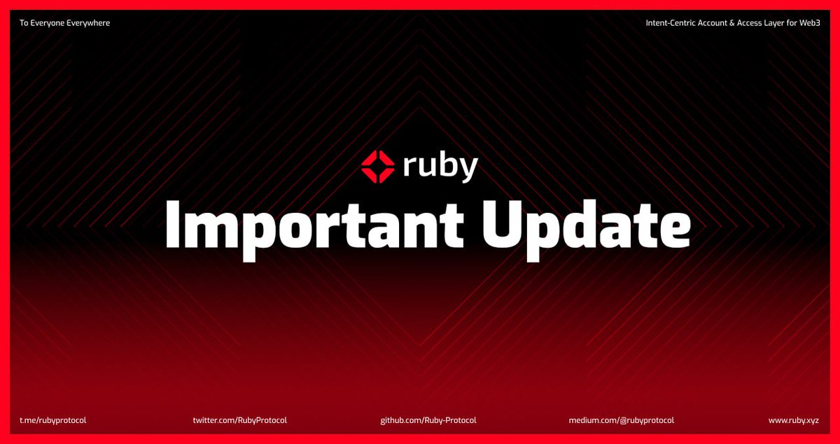 🚨 SCAM ALERT 🚨

We’ve seen reports of fake accounts and fraudulent links circulating about $RUBY. 

Please remember:

🔒 Only trust official our verified channels
⚠️ Never share your private keys or wallet info
🛑 Ignore DMs offering support or airdrops

Stay vigilant!