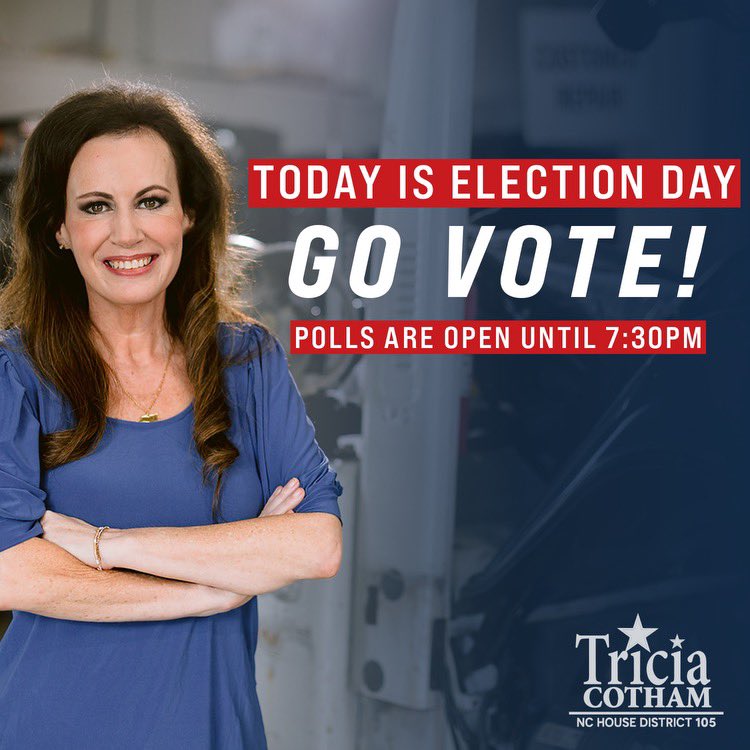 Happy Election Day! 🇺🇸 Please come to vote!  #Election2024  #ncpol #vote  Hope to see you if you are in House 105. 🇺🇸🇺🇸