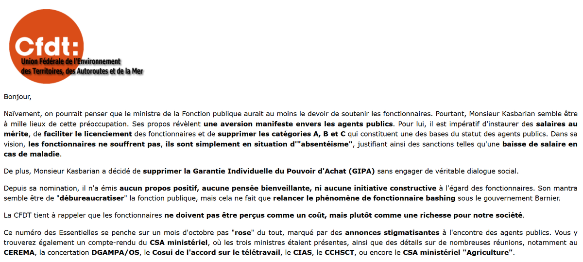 STEM_CFDT's tweet photo. Et ls en pensent quoi les agents du pôle ministériel de la transition écologique ?

https://t.co/CFuQJGQVvu https://t.co/DQRK6bc3ZC