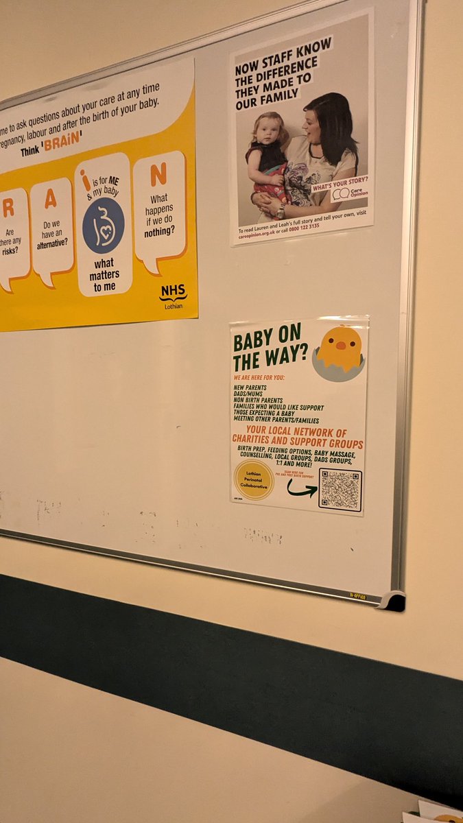 Our posters are up! At the Royal infirmary, in the labour ward and triage 💪