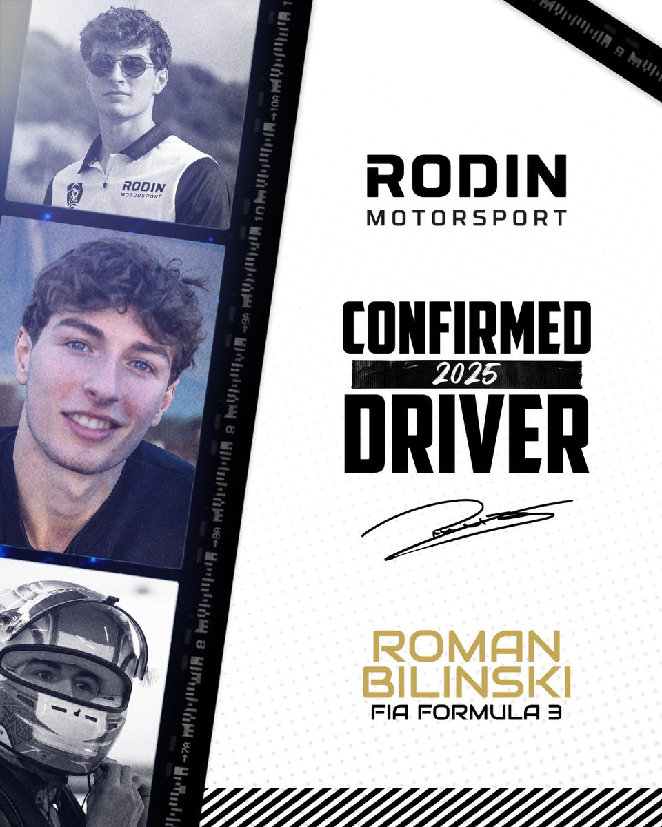 KibiceKubicy's tweet photo. Mamy pierwszego rodaka w nowym sezonie @Formula3... @romanbilinski  z @RodinMotorsport w 2025 FIA Formula 3 Championship...
Gratulacje i najszybszego Romek👍

@fia #F3 #FIAFormula3 🇬🇧#RodinMotorsport #RomanBilińskiRacing #RBR https://t.co/MZb8k2RO8l