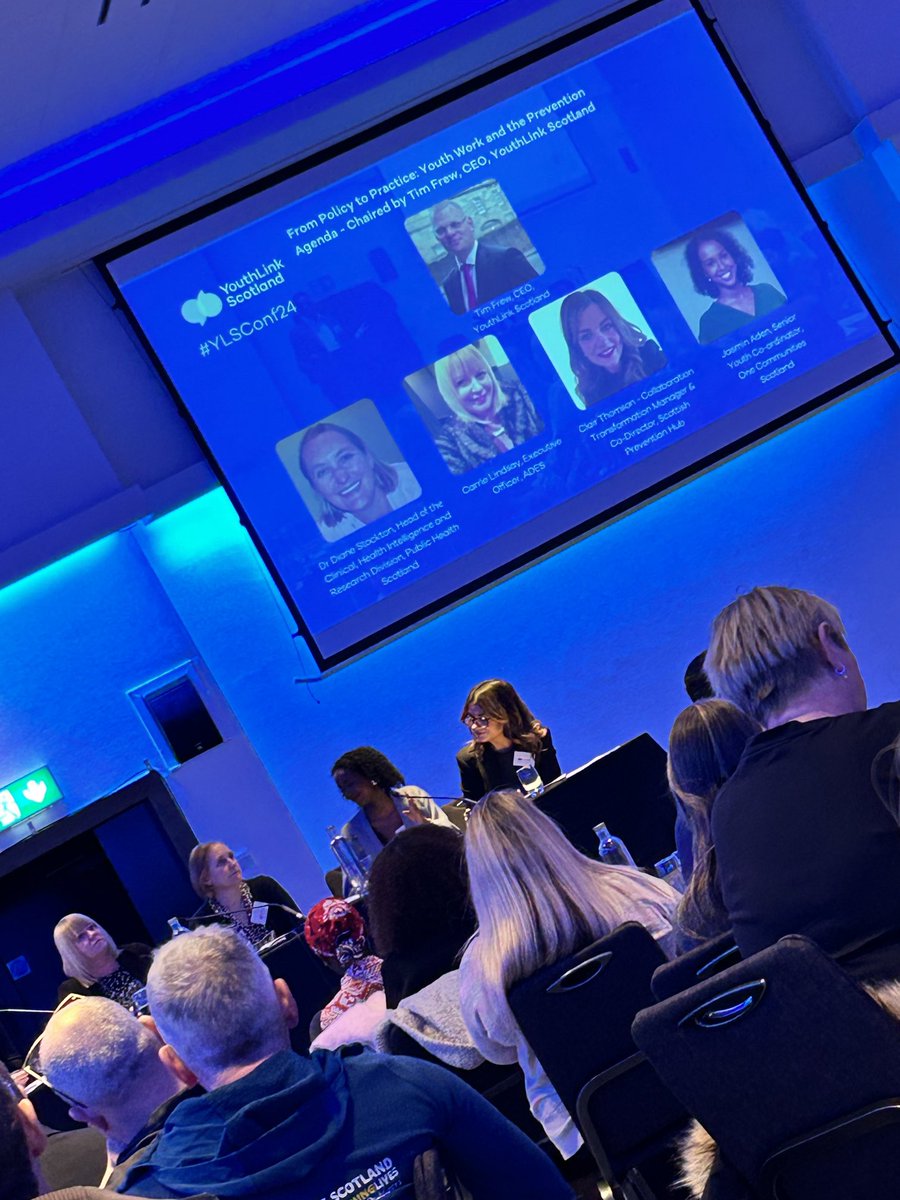 Panel advocating on the power of youth work and role in preventative practice and valued and essential as borne out from Public Health data #YWW2024