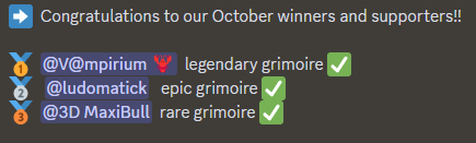 whitweddn's tweet photo. Merci à la Team @cryptocademia_ pour ce #NFT Grimoire Légendaire gagné au #Zealy #Cryptocademia
Et GG à tous les Gagnants 🥳
https://t.co/aW6F6lPWFD https://t.co/V8RuY2qoSH