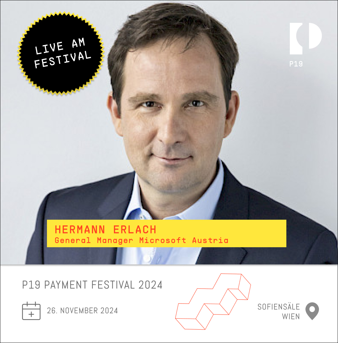 🌟 Hermann Erlach #MicrosoftAustria, live am #P19 #PaymentFestival!
📅 26. November 2024
📍 Sofiensäle, Wien
🎫 bit.ly/3yCAY47