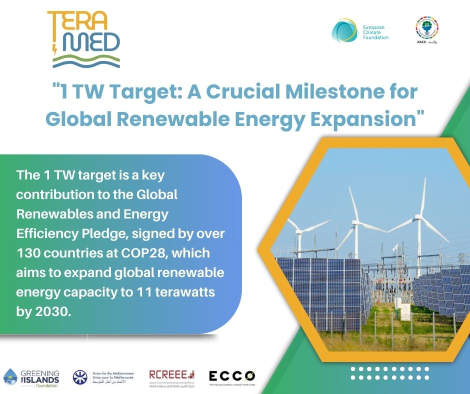 #تيراميد #رفع_الطموح_لتحقيق_هدف_1تيراوات_من_الطاقة_المتجددة_في_منطقة_البحر_الأبيض_المتوسط #TeraMed #raisingambitionfora1twtargetofrenewableenergyinthemediterraneanregion