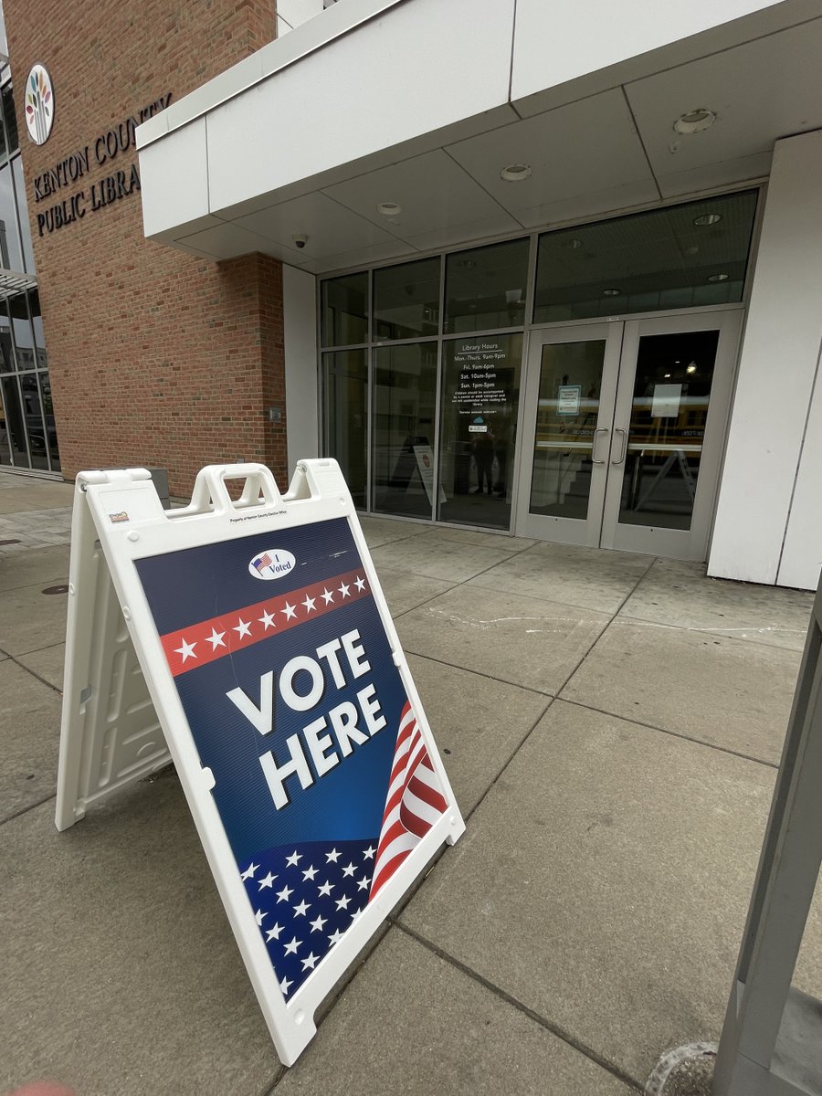 KentonLibrary's tweet image. The Covington Branch is open for voting  6 a.m. to 6 p.m. and regular library hours from 9 a.m. to 9 p.m. Don't have a library card? Stop by the circulation desk with your ID—applying takes just a few minutes.
#kentonlibrary #voting #electionday #publiclibrary