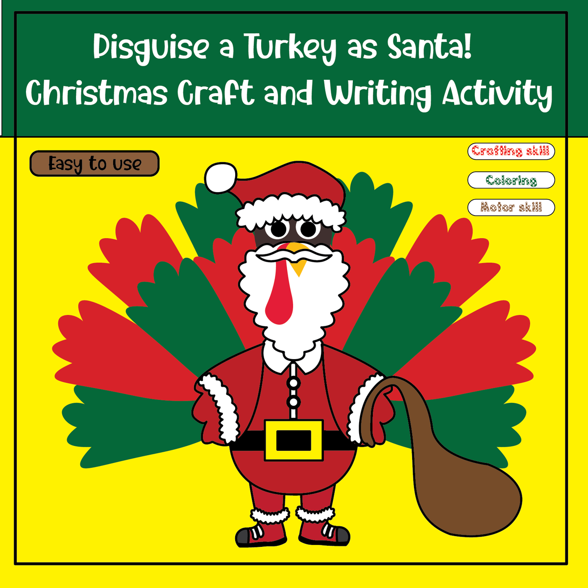 WeLoVeBaByCloth's tweet photo. Disguise a Turkey as Santa Claus! Christmas Craft and Writing Activity https://t.co/wGI2JLjK6v https://t.co/oUCxw0EIM3