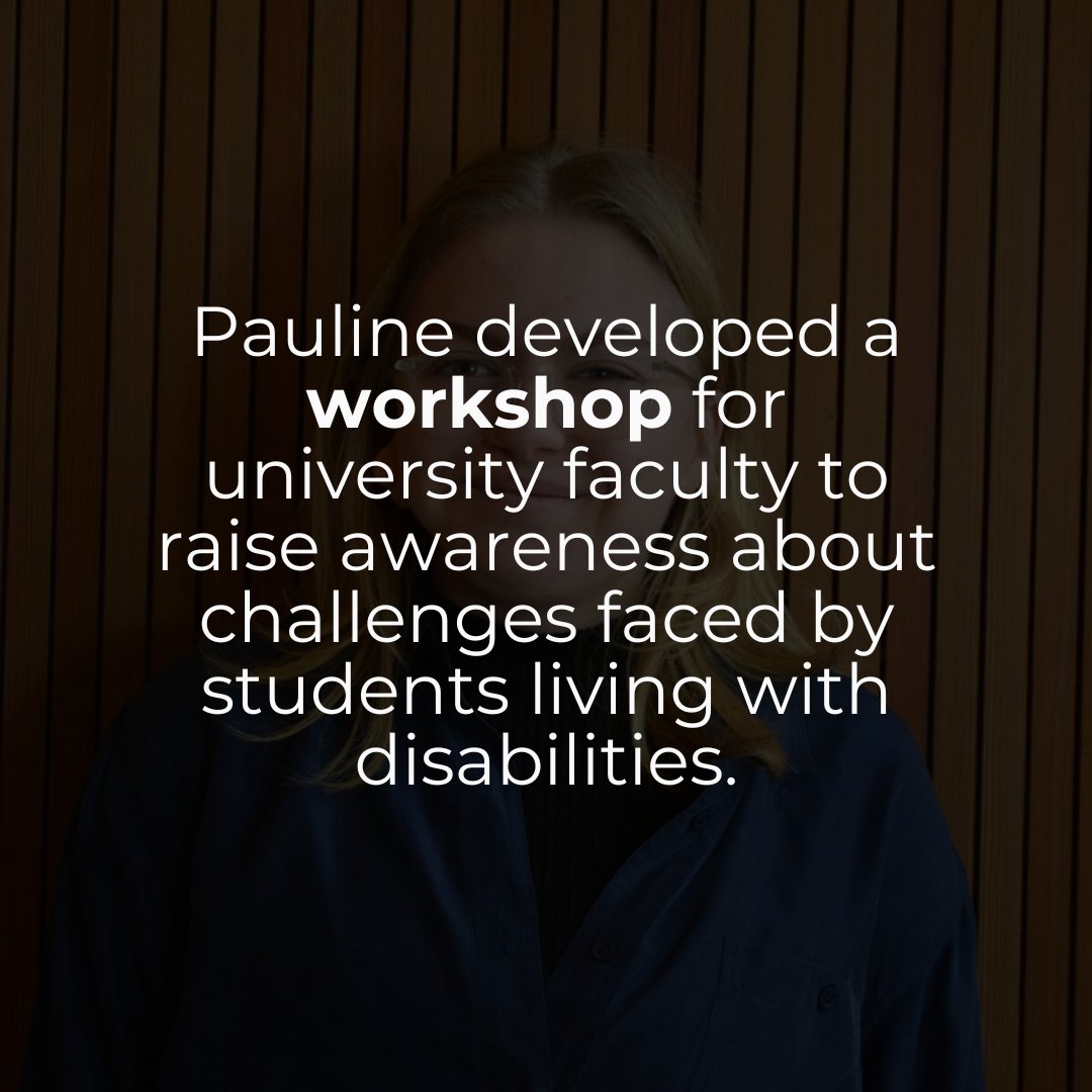 2023 Amsterdam Fellow Pauline Lütticke sparked change by working with faculty on the challenges faced by students with disabilities. Her Action Project culminates in a policy proposal for a Disability Help Desk at her university: humanityinaction.org/action_project…