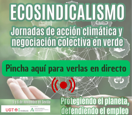 Sigue aquí las "Jornadas de Acción climática y negociación colectiva en verde" ECOSINDICALISMO que está celebrando UGT Andalucía en el Hotel Silken de Sevilla.

youtube.com/watch?v=SkMIEC…

#Ecosindicalismo