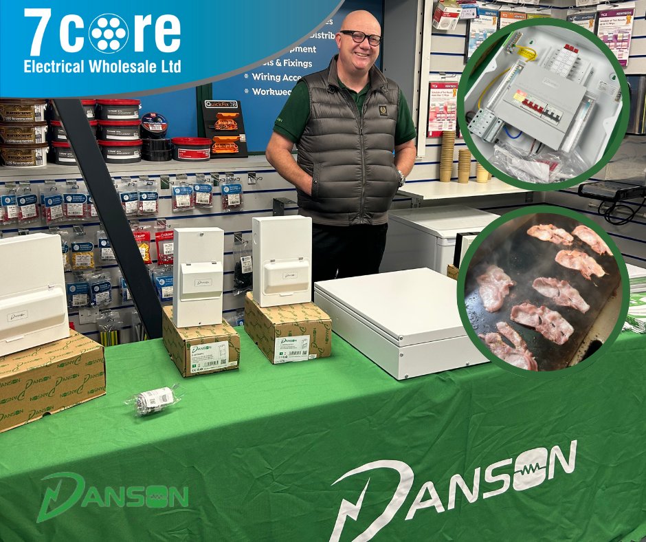 7coreelectrical's tweet image. @DansonElectric is at our Worksop branch today until 12:00 PM! If you’re in the area, swing by and chat with Rob about the latest in domestic and commercial circuit protection.  #7CoreElectrical #TradeMorning #DansonElectrical