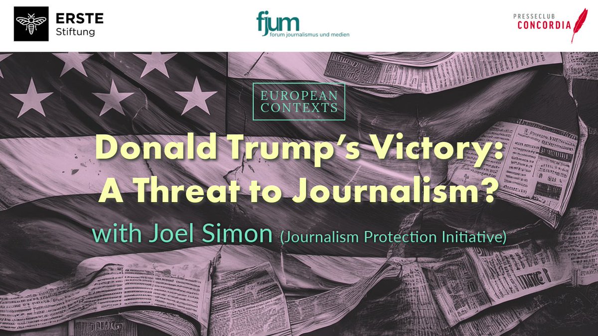 Presseclub Concordia (@pcconcordia) on Twitter photo 🇺🇸🗞️ Was würde ein Trump-Sieg für unabhängige Medien bedeuten? Das Gespräch mit Pressefreiheits-Experten <a href="/JoelSimonSays/">Joel Simon</a> gibt es jetzt auch im Podcast. 🔊 concordia-podcast.simplecast.com/episodes/wie-g… 🇺🇸🗞️ Was würde ein Trump-Sieg für unabhängige Medien bedeuten? Das Gespräch mit Pressefreiheits-Experten <a href="/JoelSimonSays/">Joel Simon</a> gibt es jetzt auch im Podcast. 🔊 concordia-podcast.simplecast.com/episodes/wie-g…