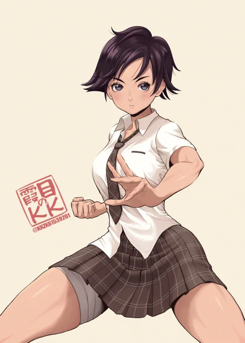 『ストリートファイター』シリーズまこと#格ゲーキャラ描こうぜ #streetfighterまこっちゃん制服バージョン 