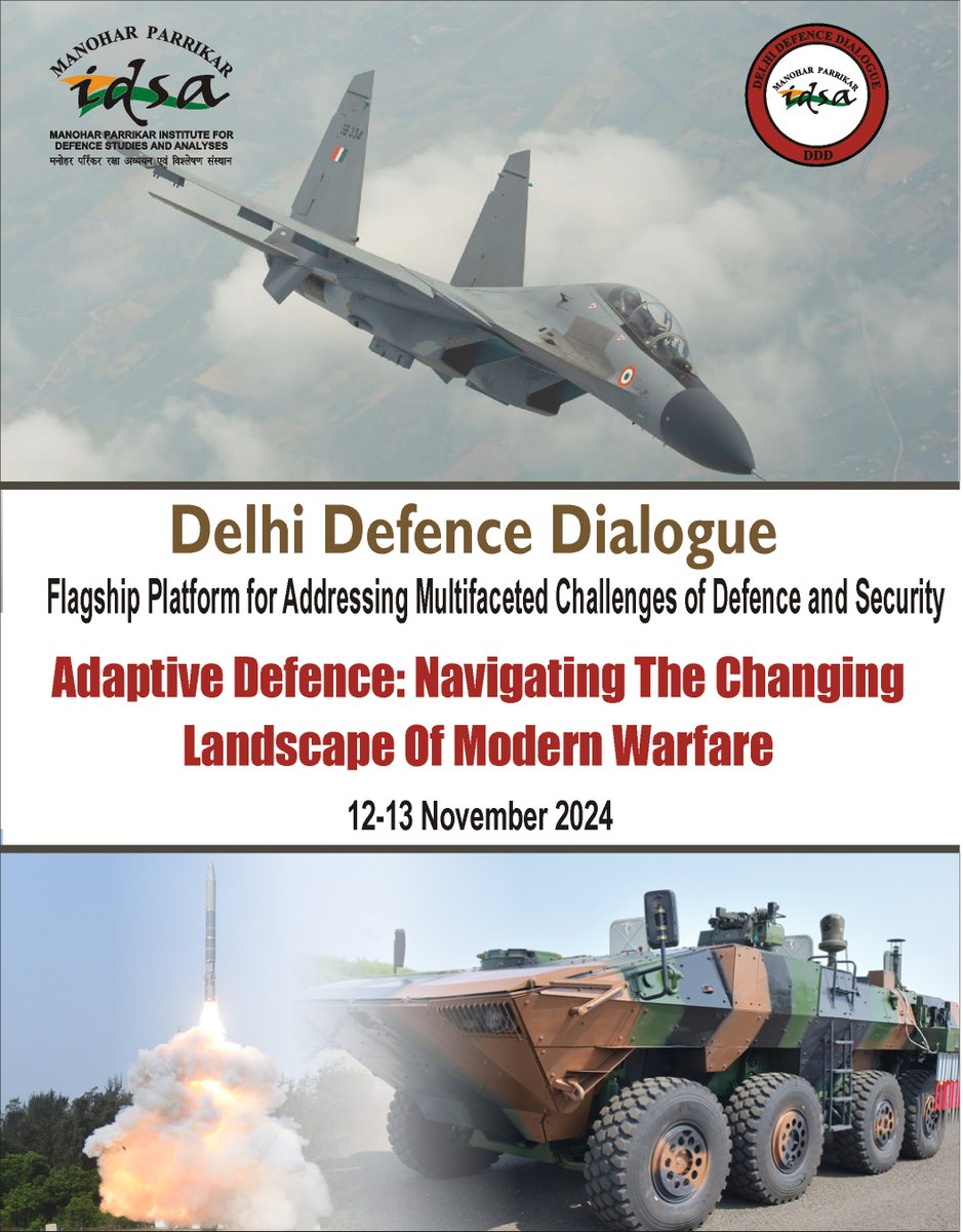 IDSAIndia's tweet photo. #DDD2024 aims to formulate strategic approaches to address challenges to India’s security in the evolving global security environment. https://t.co/F53DGNR3rV