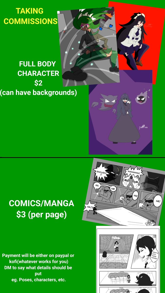 Plinian9's tweet image. An updated commissions sheet!
(my kofi:ko-fi.com/gro898586)