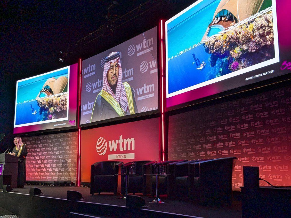 "The Collaborative Journey to Net Positive Tourism" <a href="/WTM_London/">World Travel Market (WTM) London</a> is delayed almost half an hour by a magnificent #greenwashing session on <a href="/Saudi/">Saudi سعـودي 🇸🇦</a> #tourism. So much for #BuildBackBetter #ClimateEmergency #WTM